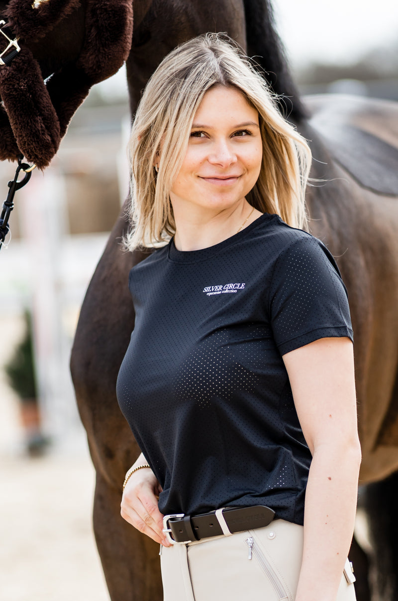 Leony short-sleeved sports shirt (black)